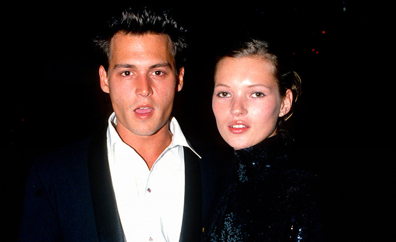 Kate Moss y Johnny Depp se convirtieron en una pareja icónica en los noventa.  © Cordon Press 