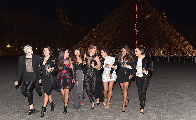 Kim y sus amigas la noche de su despedida en París.   © Cordon Press