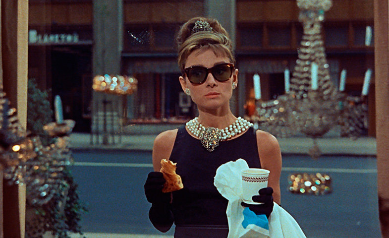 Audrey Hepburn en Desayuno con Diamantes.
