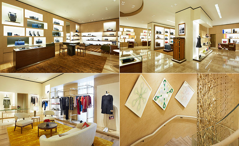 Algunos de los espacios que podemos encontrar en el interior de la tienda.   © Cortesía de Louis Vuitton.