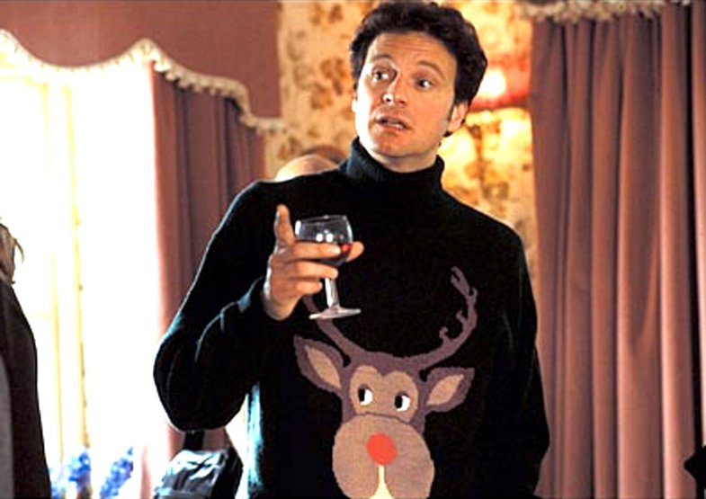 Si algo tenemos claro es que a nadie le quedan mejor los jerseys de navidad que a Colin Firth en Bridget Jones