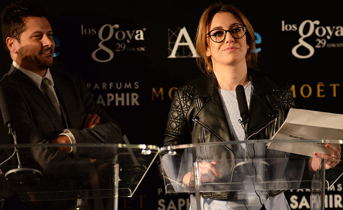 Blanca Suárez, en la lectura de los nominados a los Premios Goya 2015. © Cordon Press