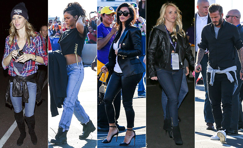Gisele Bündchen, Rihanna, Kim Kardashian, Britney Spears y David Beckham. © Cordon Press