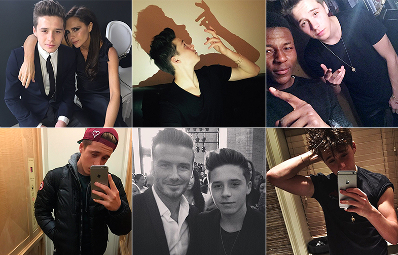 Brooklyn, el adolescente en la maison Beckham, ya tiene Instagram, claro, con más de medio millón de seguidores. © Cordon Press / Instagram @brooklynbeckham