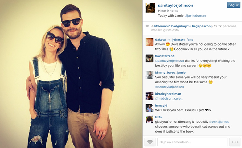 Ayer mismo Sam subió una foto con Jamie Dornan a su Instagram, junto a la que escribió "Hoy con Jamie". © @samtaylorjohnson