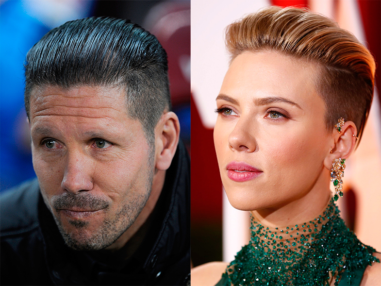 Que nadie se ría del peinado 'extraño' de Simeone, que Scarlett Johansson ya se lo ha copiado. © Getty Images / Cordon Press