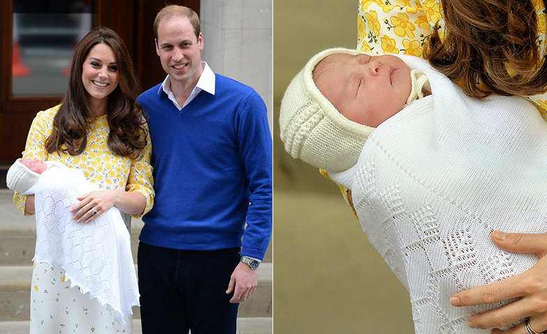 Los Duques de Cambridge y la Princesa Charlotte recién nacida el pasado 2 de mayo. © Cordon Press
