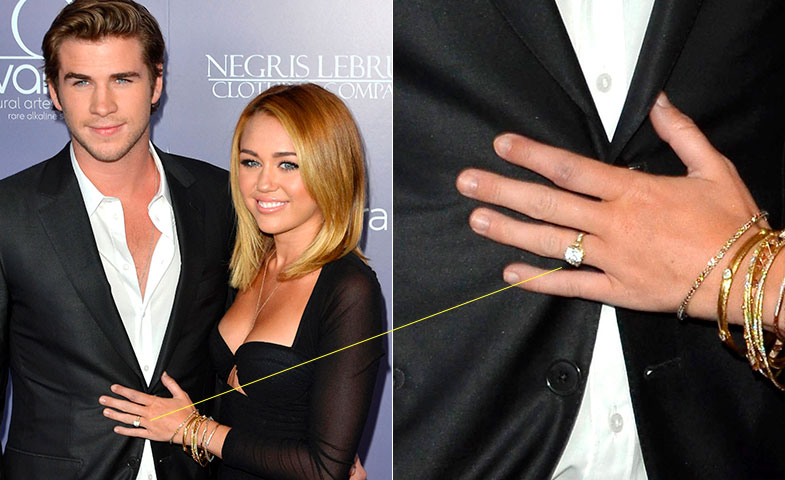 A mediados de 2012 vimos por primera vez el anillo en manos de Miley... © Cordon Press