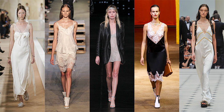 Las propuestas de Balenciaga, Givenchy, Saint Laurent, Céline y Burberry Prorsum. © Mondadori Photo