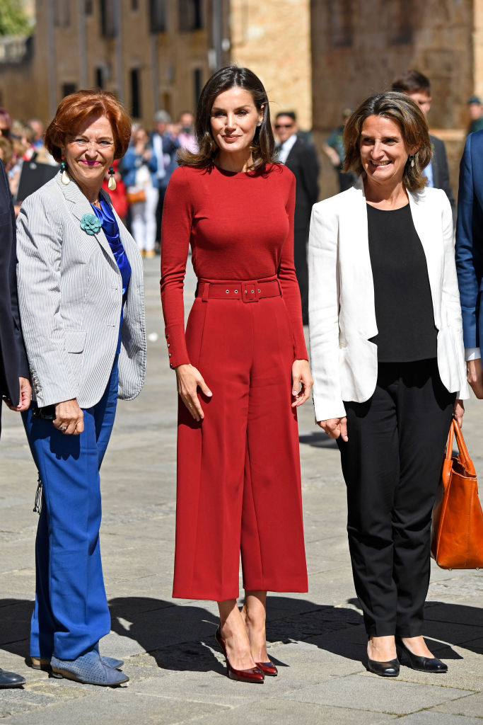 El pantalón culotte de la Reina Letizia.