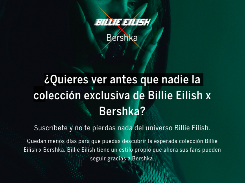 Bershka va a lanzar una colección cápsula irresistible con Billie Eilish