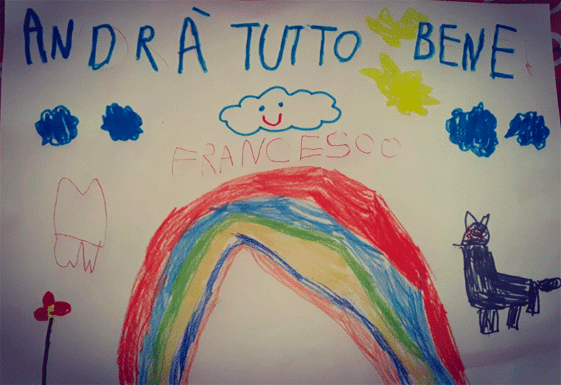 'Andrà Tutto Benne': el conmovedor llamado de los niños italianos ante el COVID-19 que también ha llegado a España