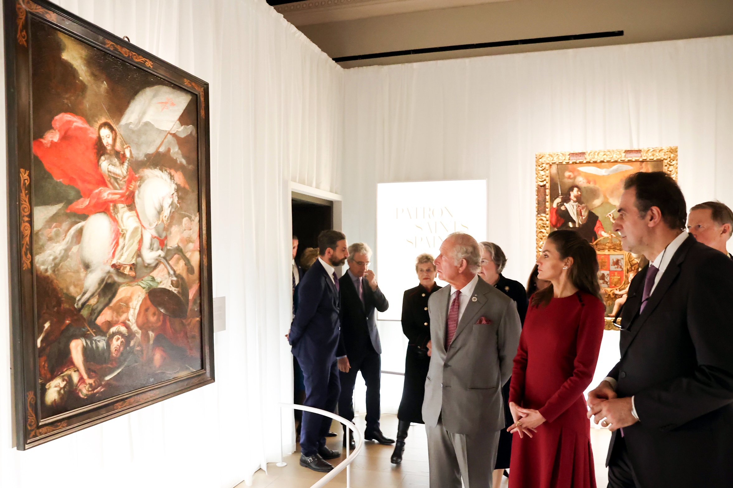 La reina Letizia inaugura junto al príncipe Carlos la 'Spanish Gallery of Auckland Castle'