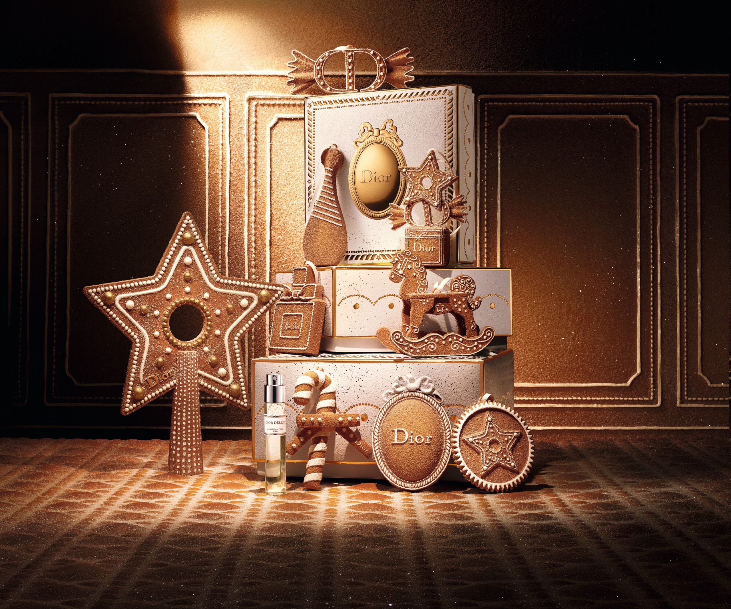 Galletas de jengibre cajas de regalo Dior navidad