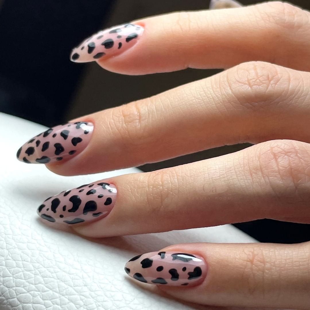 Pink Leopard Nails · An Animal Nail · Art, Nail Painting, and Nail