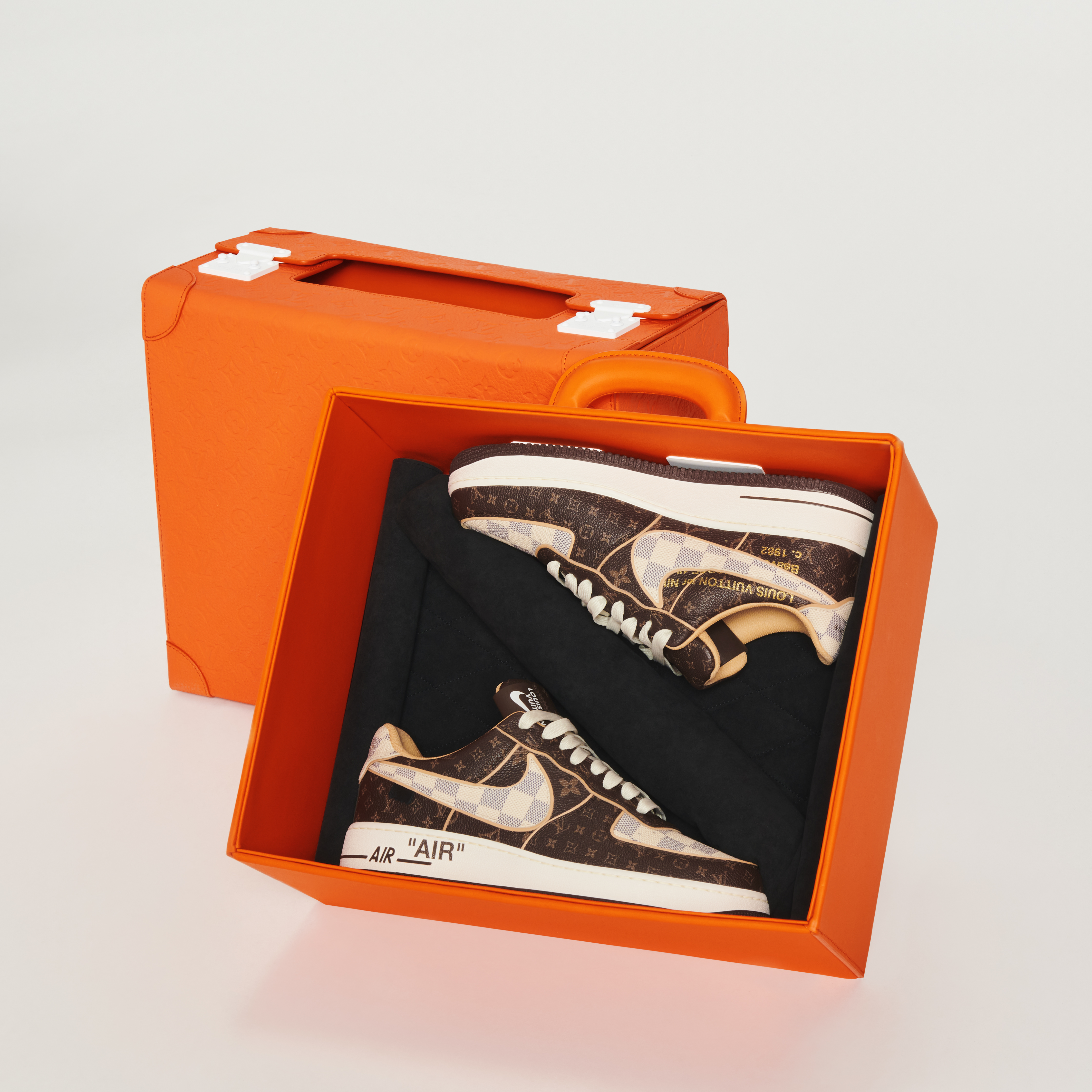 200 pairs of Louis Vuitton x Nike 'Air Force 1' shoes designed by