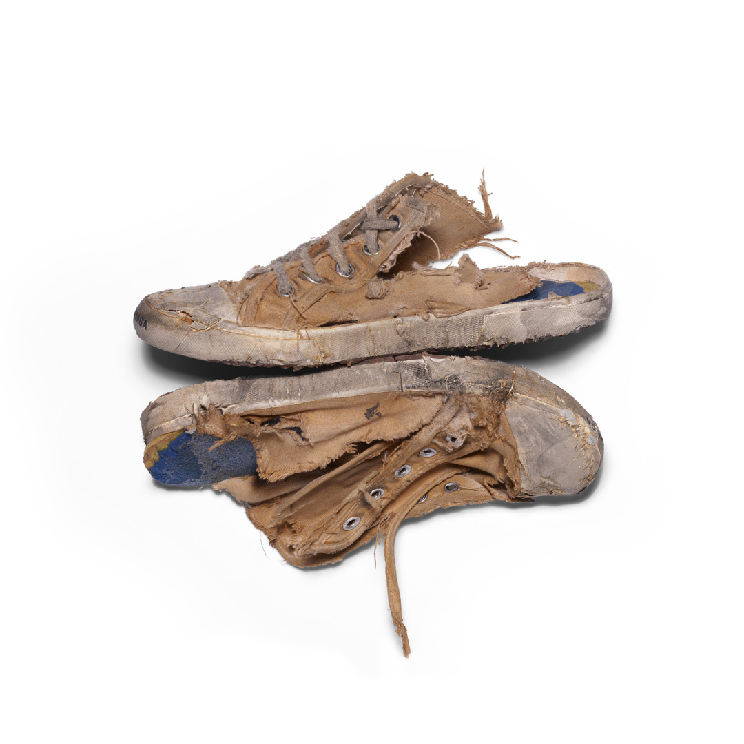 distressed Balenciaga sneakers