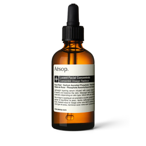 New Beauty Launches: Aesop's Lucent Facial Concentrate on a white background
