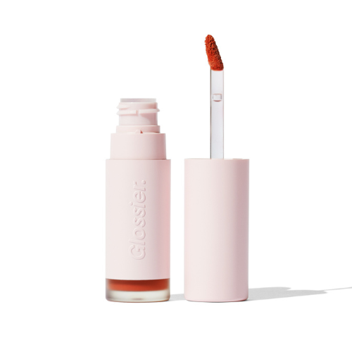 A packshot of Glossier's G Suit, showing the lipstick on a plain white background.