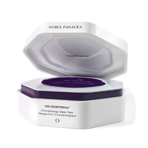 A packshot of the Noble Panacea The Exceptional Chronobiology Sleep Mask. The product is placed on a white background.