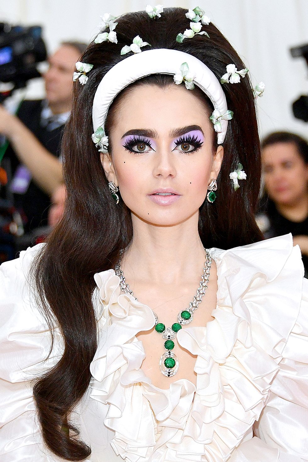 best met gala beauty looks lily collins 2019