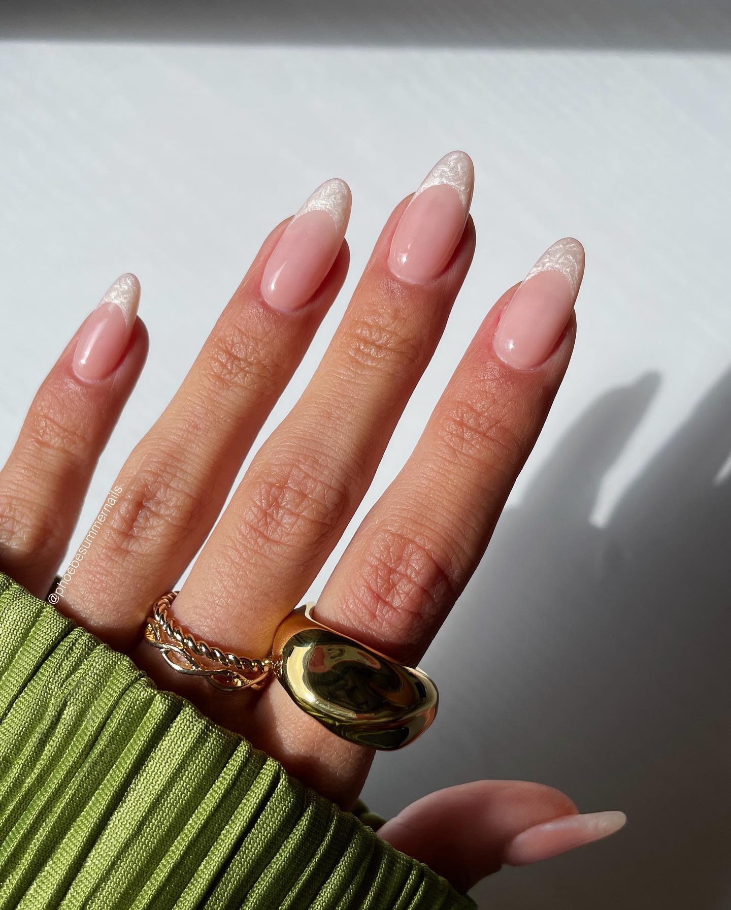 mermaid nails french manicure