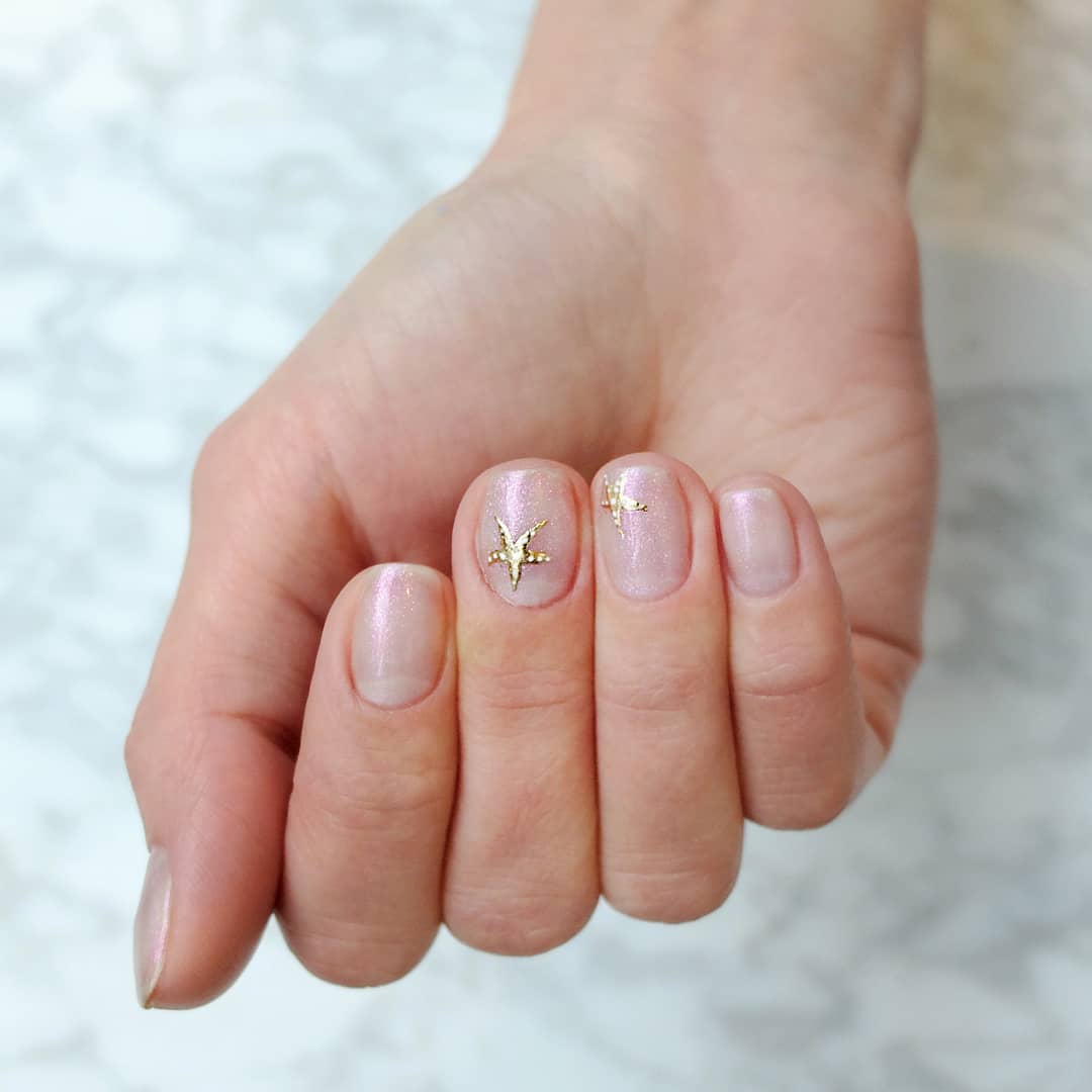 mermaid nails subtle starfish