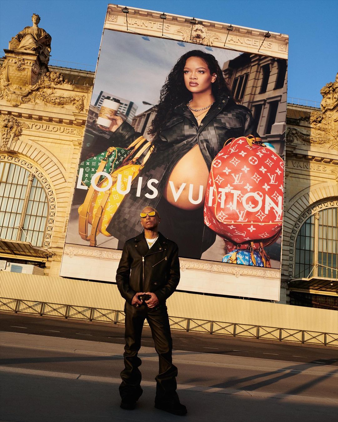 Pharell William Louis Vuitton Rihanna Campaign