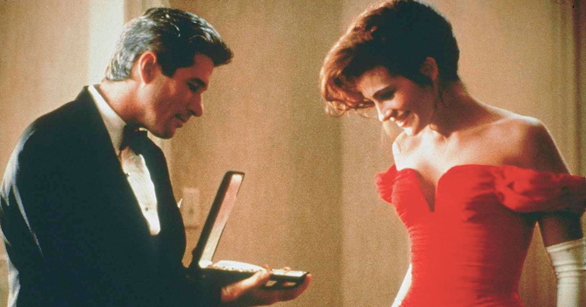 Elegant Inspired Julia Roberts Red Evening Prom Dresses in Pretty Woman  Actual Images Off Shoulder Pleat Chiffon Celebrity Gowns - AliExpress
