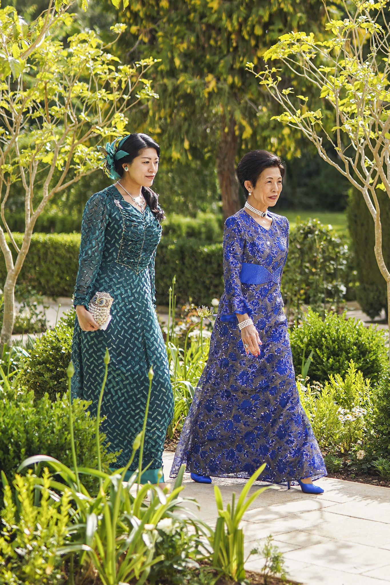 PRINCESS TAKAMADO AND DAUGHTER PRINCESS TSUGUKO OF TAKAMADO, JAPAN