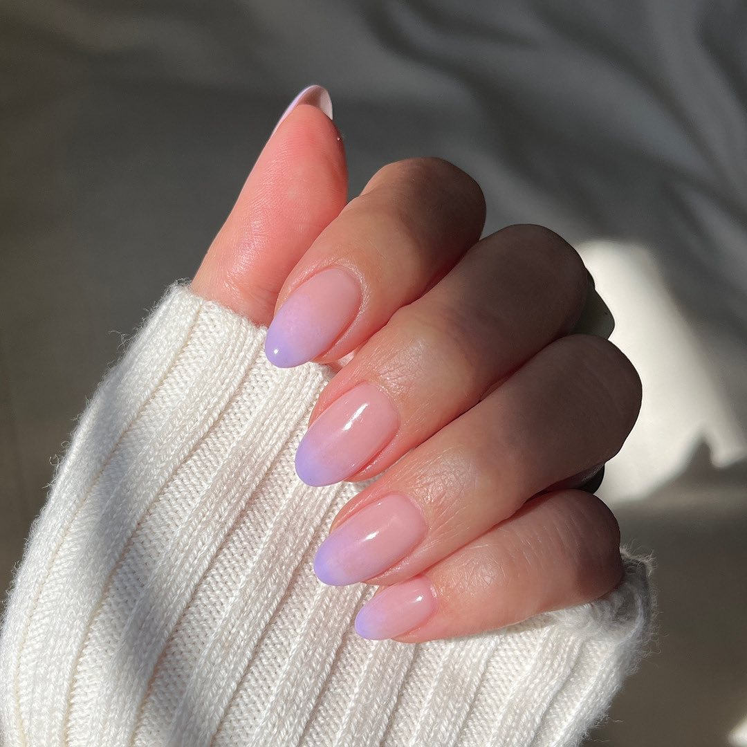 lavender nails faded