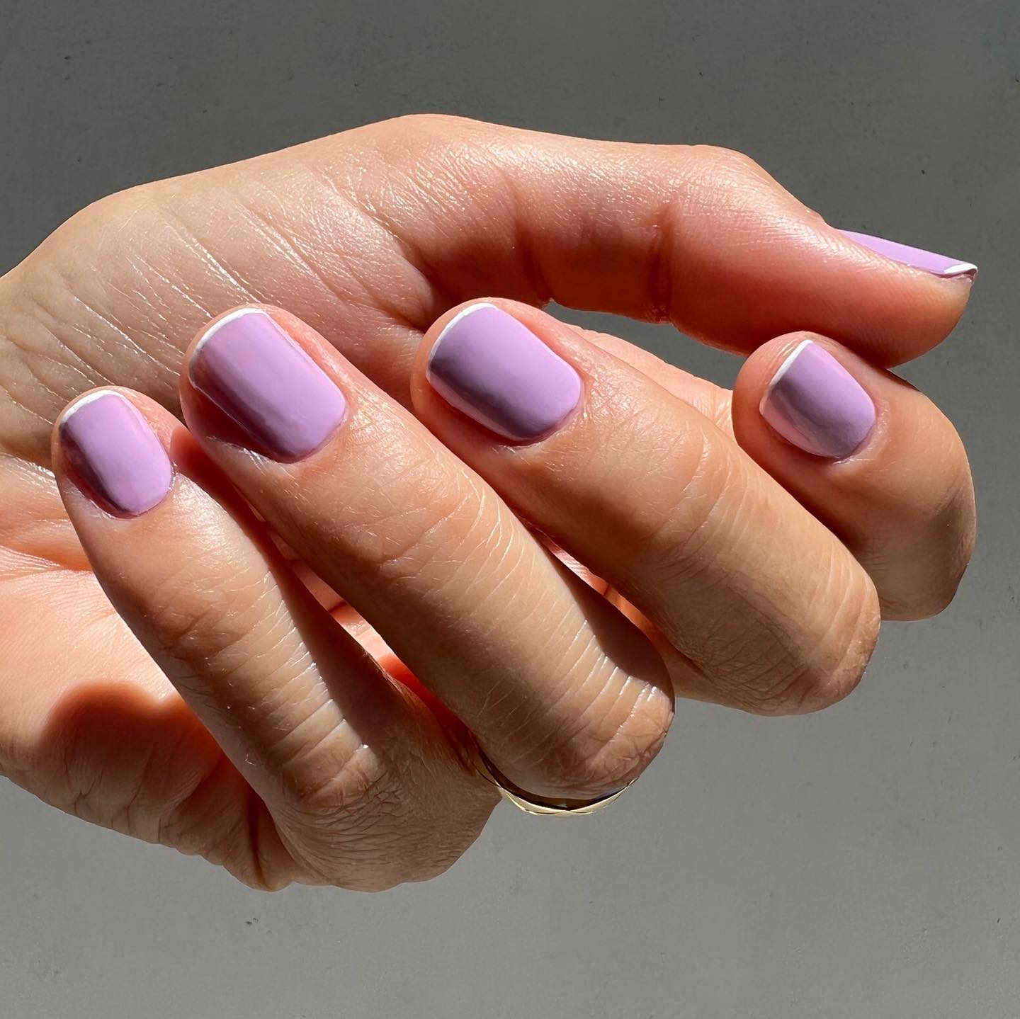 lavender nails french tips