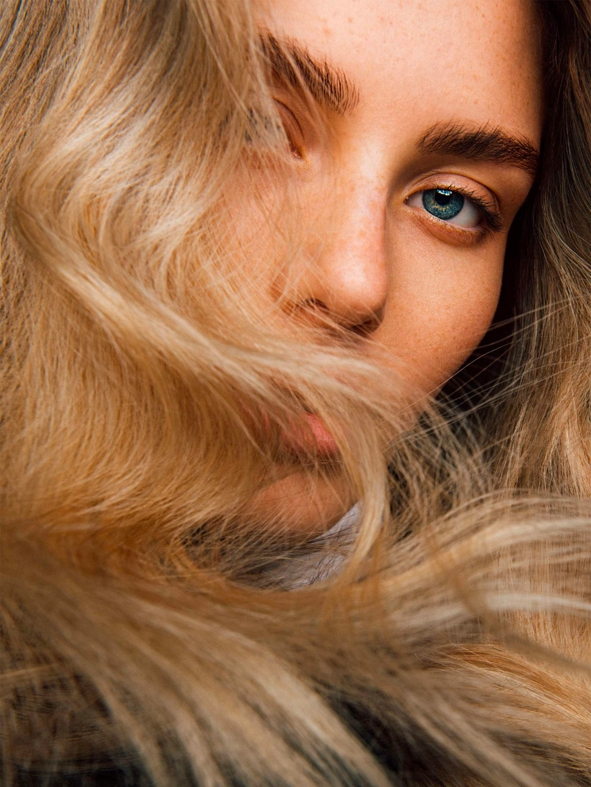 Model shot of blonde hair by Net-A-Porter