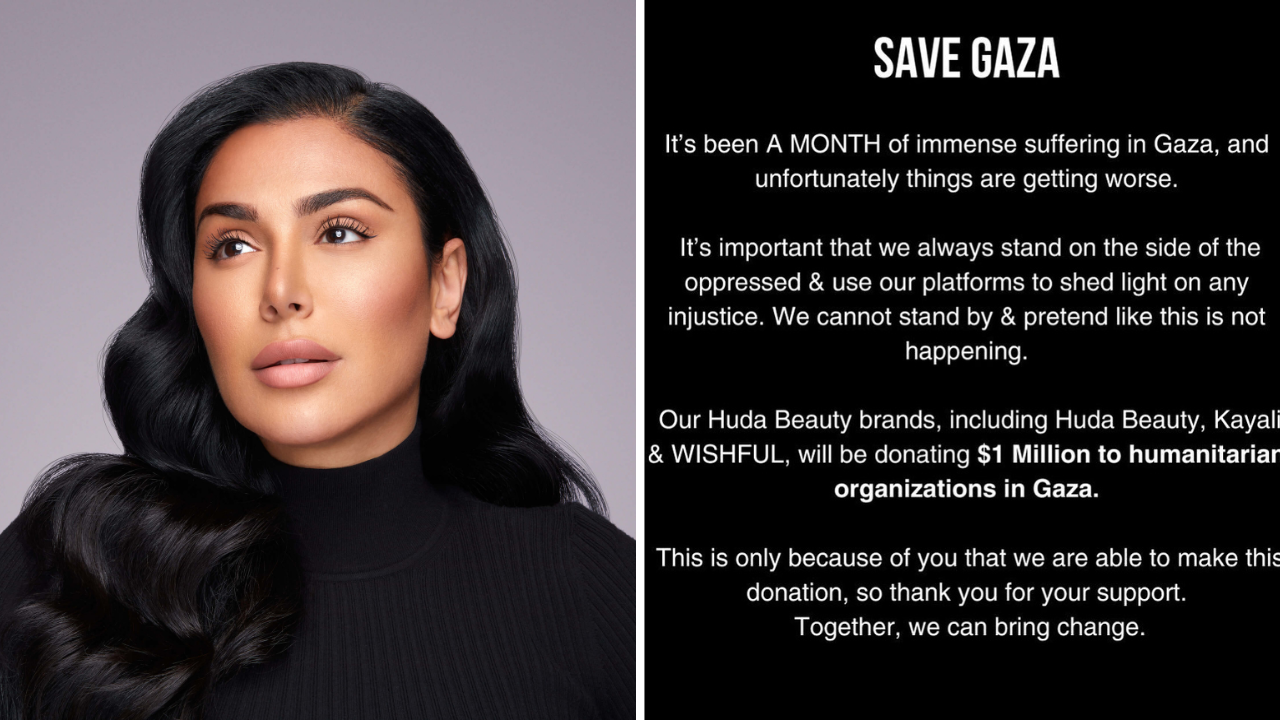 Huda Kattan Donates $1 Million To Humanitarian Organisations In Gaza