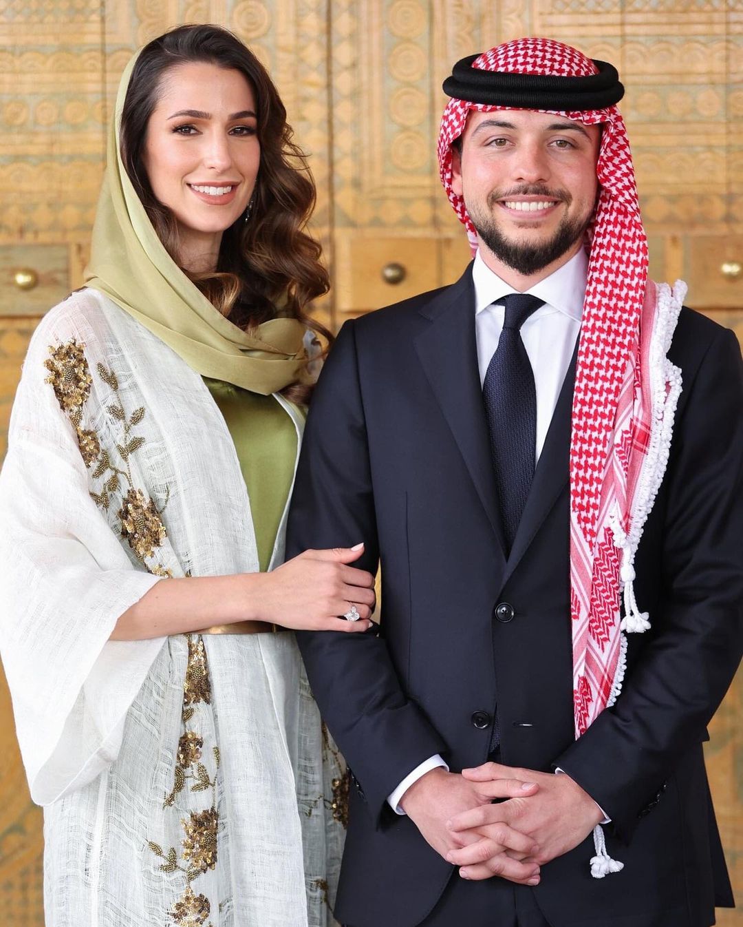 Princess Rajwa with Prince Hussein