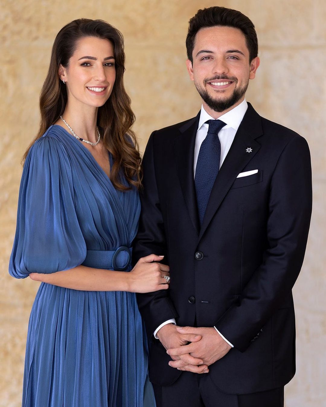 Royal portrait Princess Rajwa and Prince Hussein