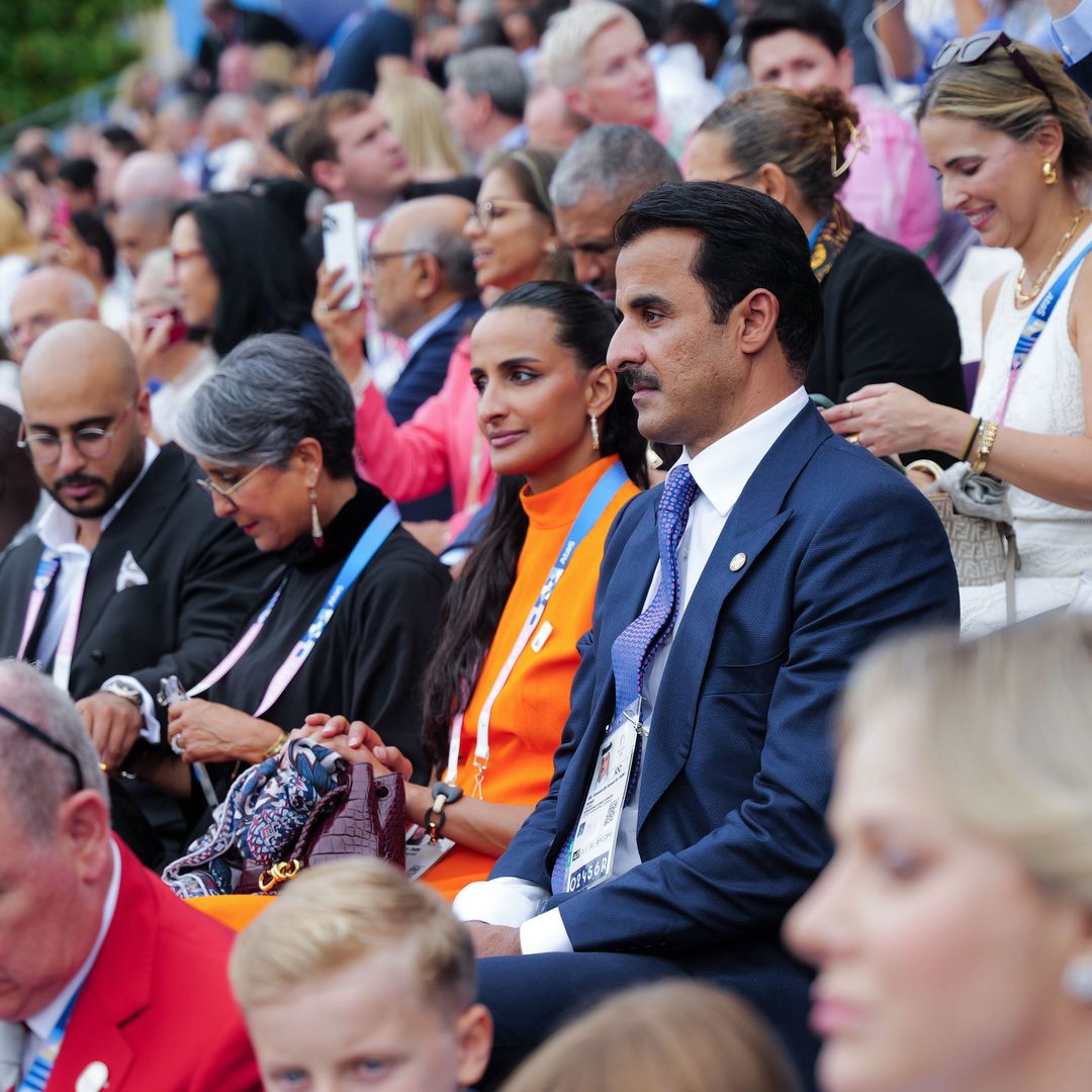 Emir of Qatar Sheikh Tamim and Sheikha Hind at Paris Olympics