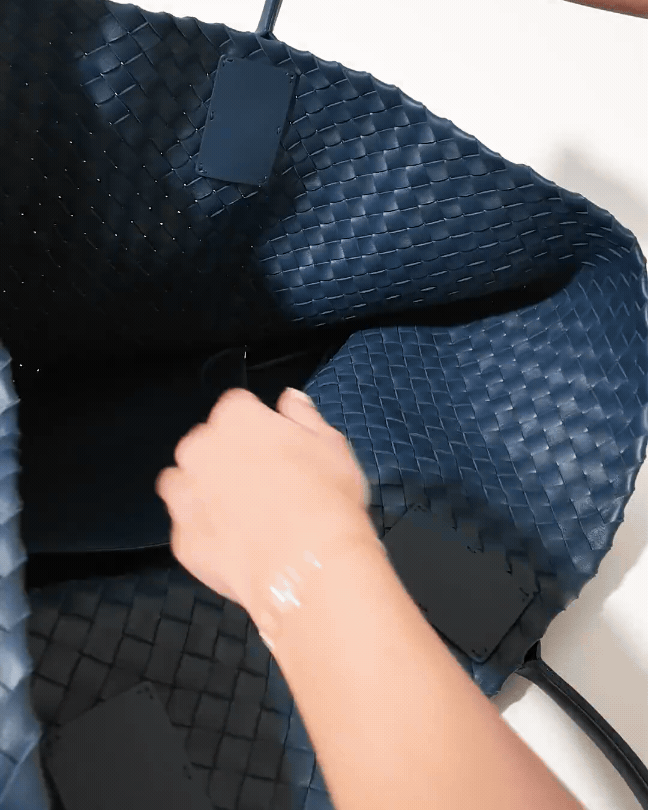 BOTTEGA VENETA MAXI CABAT NAVY DHS48,900 SHOP NOW