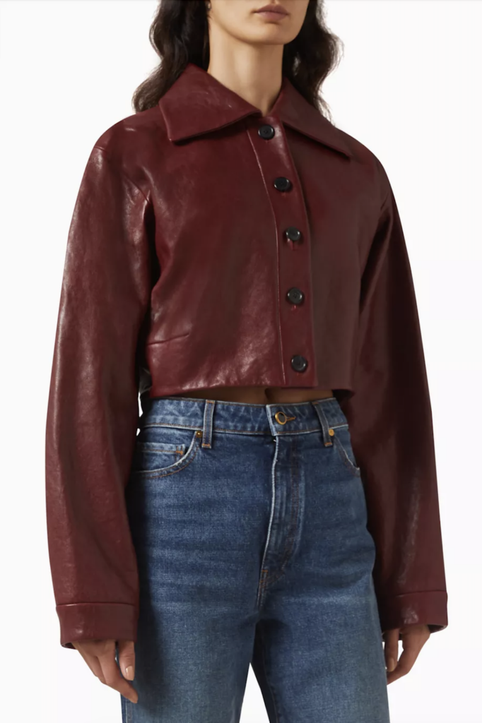 khaite red leather jacket ounass for light leather jacket selection dubai