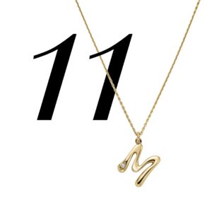 Organic Dôme Liquid Letter Pendant Necklace