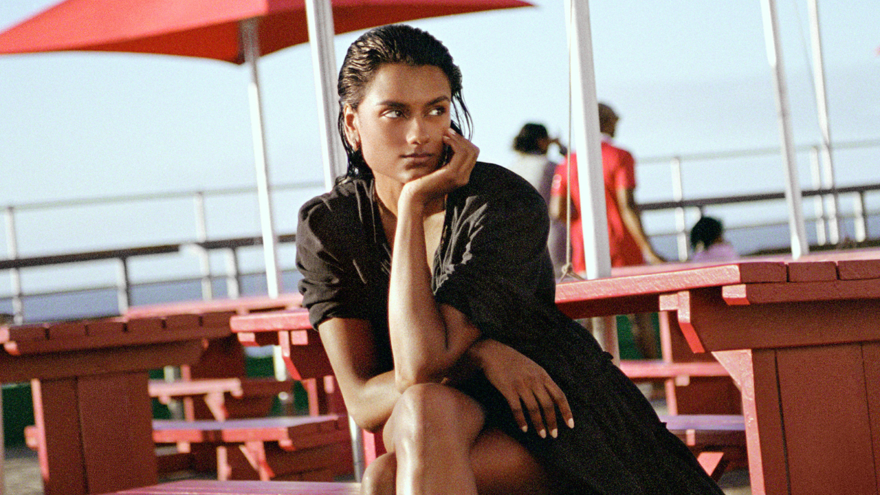 Simone Ashley In A Burberry Check Bikini Is The Only Summer Moodboard You Need