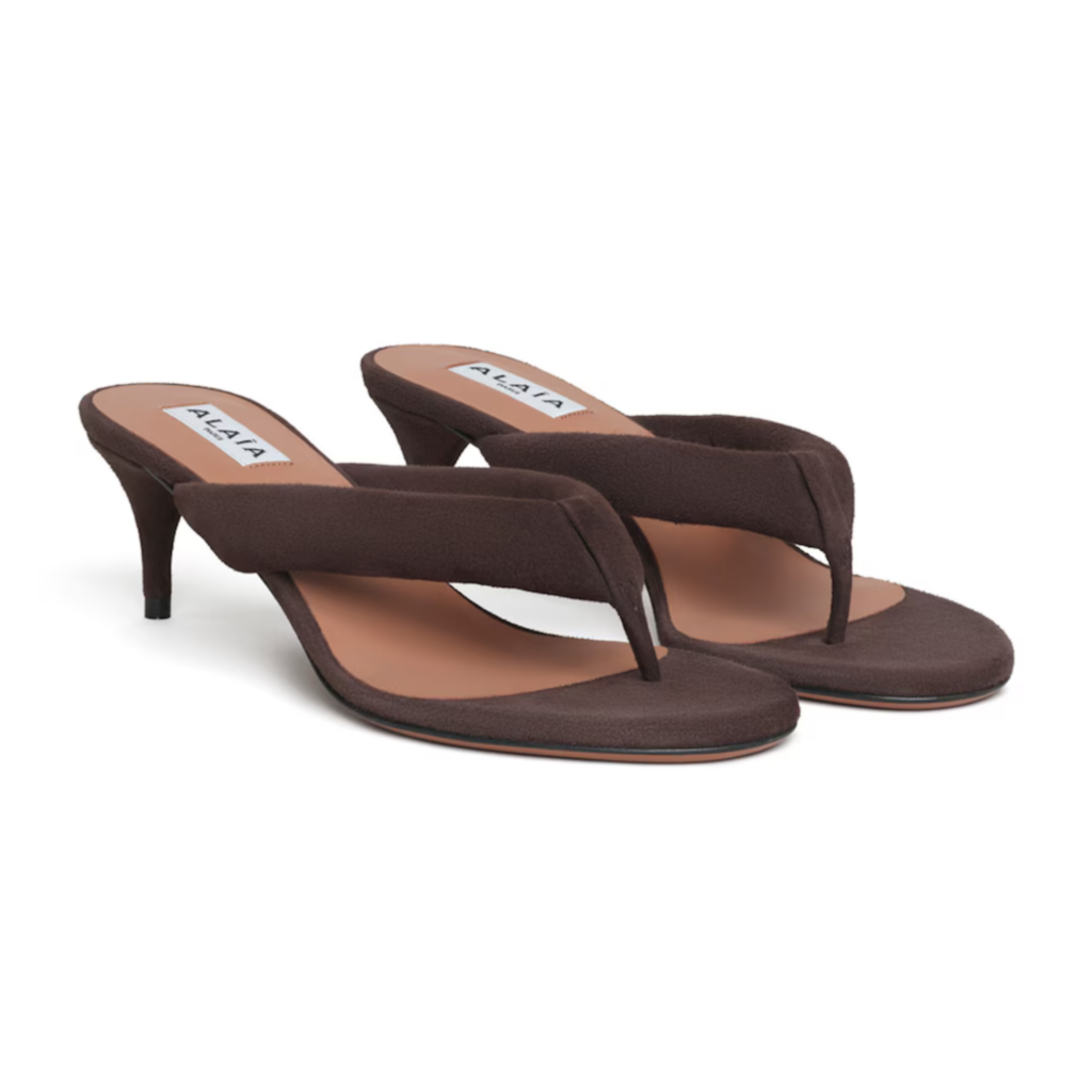 ALAIA, SUEDE THONG MULES 55