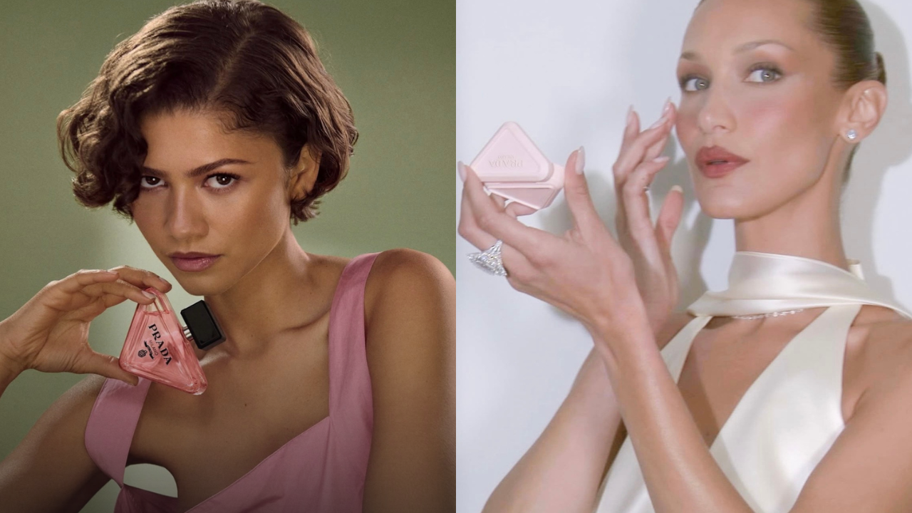 Zendaya and Bella Hadid for Prada beauty