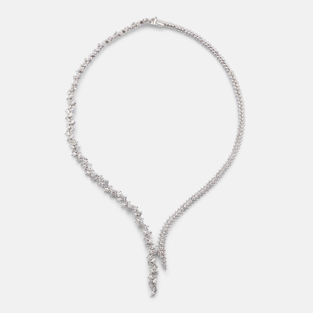 Yeprem Y-Couture 18kt White Gold Necklace with Diamonds
