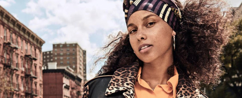 Alicia Keys abraza su look natural en Grazia France