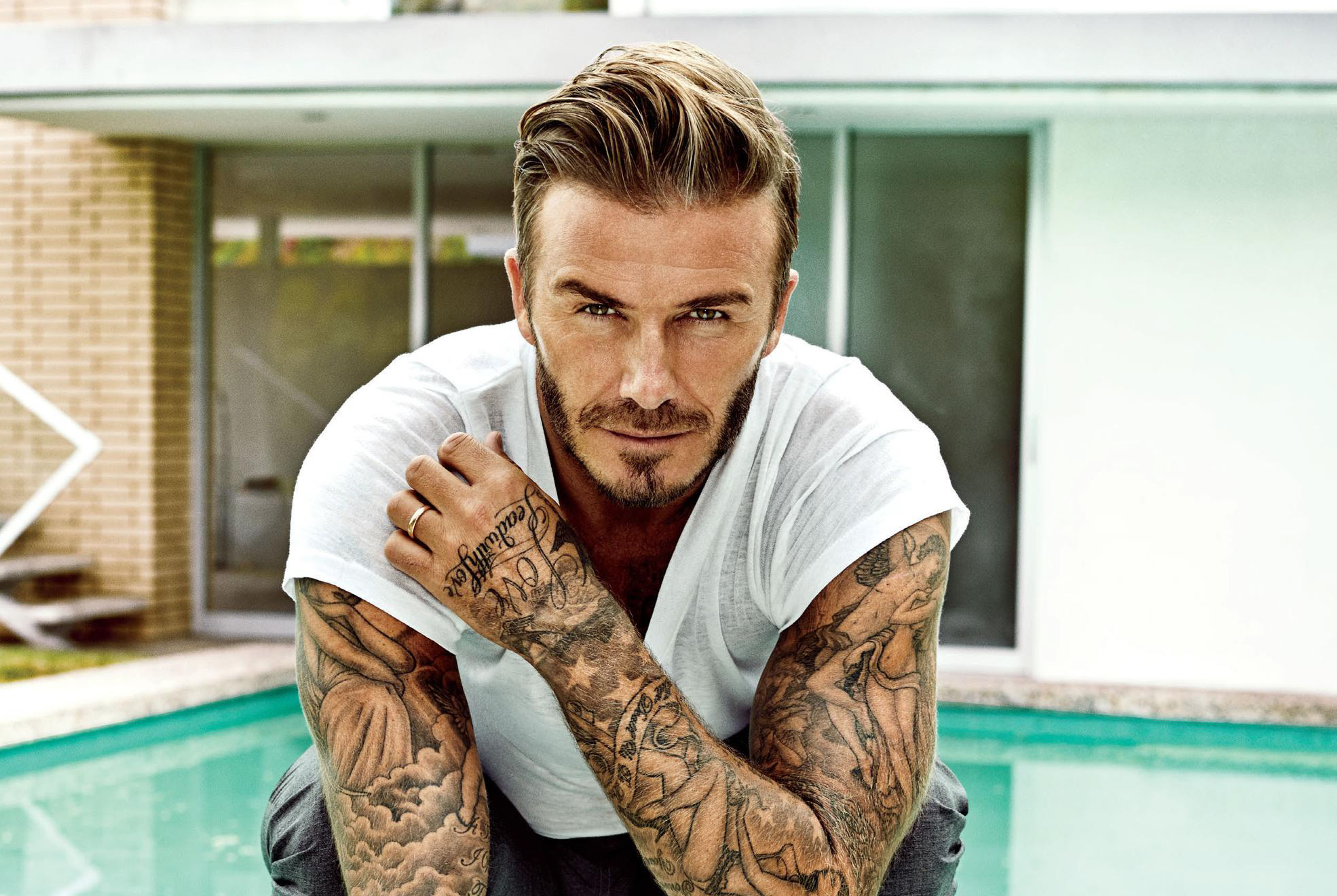 Tatuaje Cruz Con Alas David Beckham