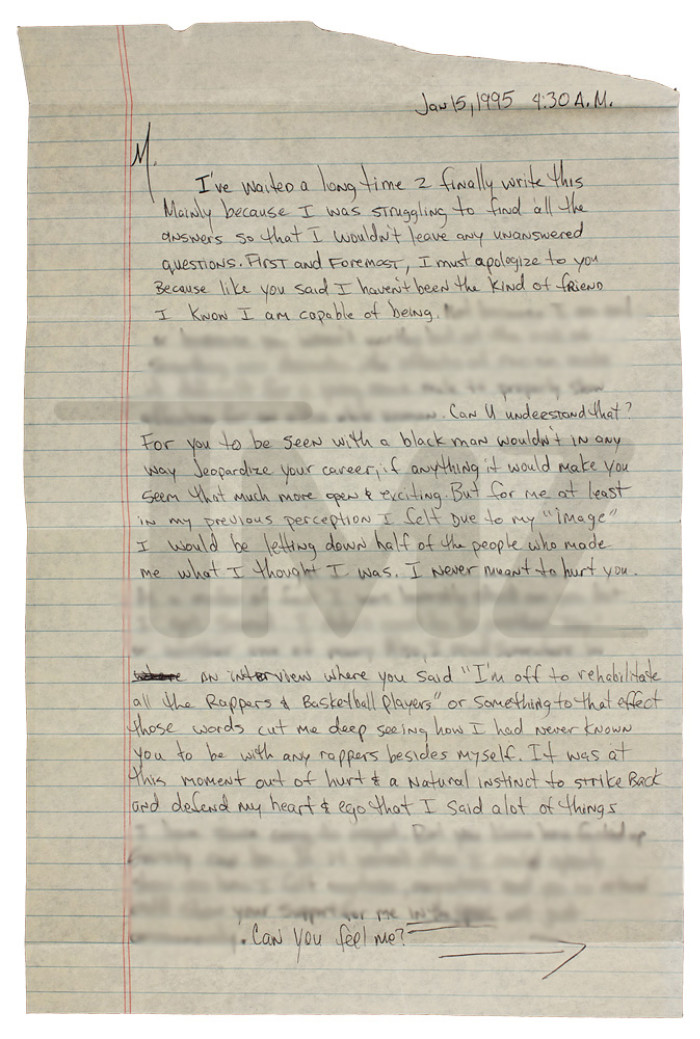 La carta de 2Pac a Madonna será subastada