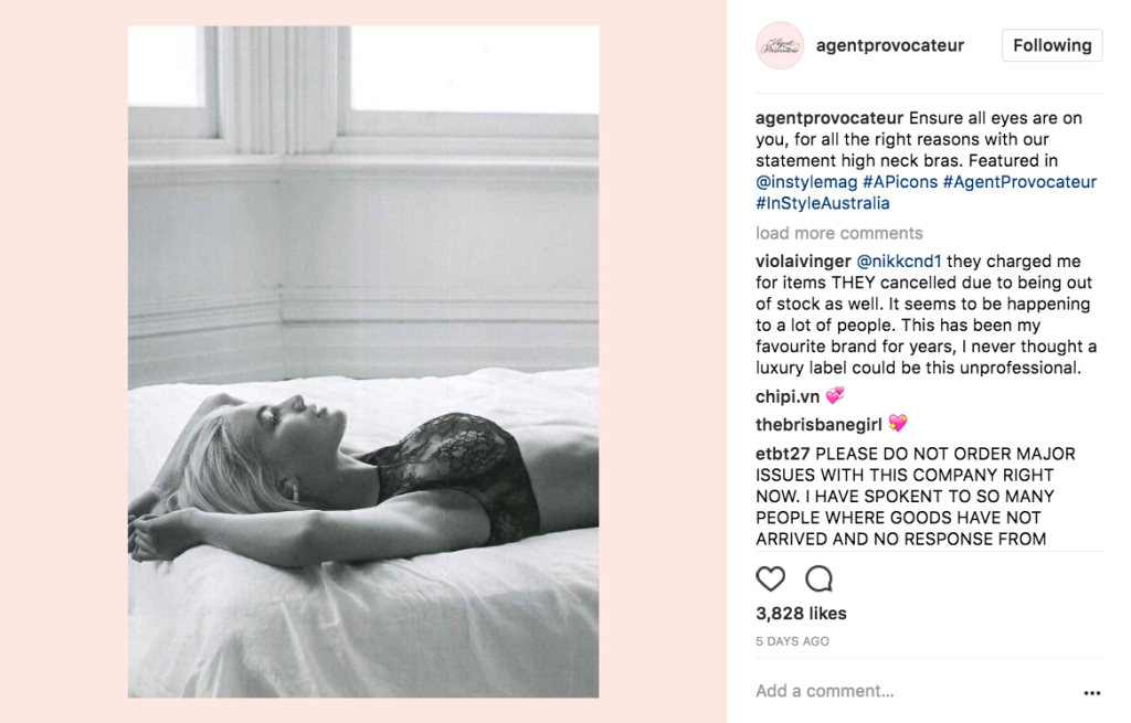 AGENT PROVOCATEUR QUEJAS