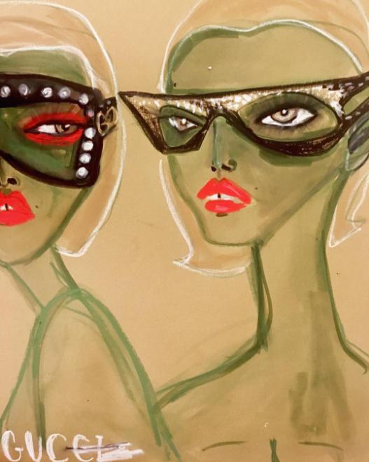 BLAIR-BREITENSTEIN-ACUARELA-GUCCI