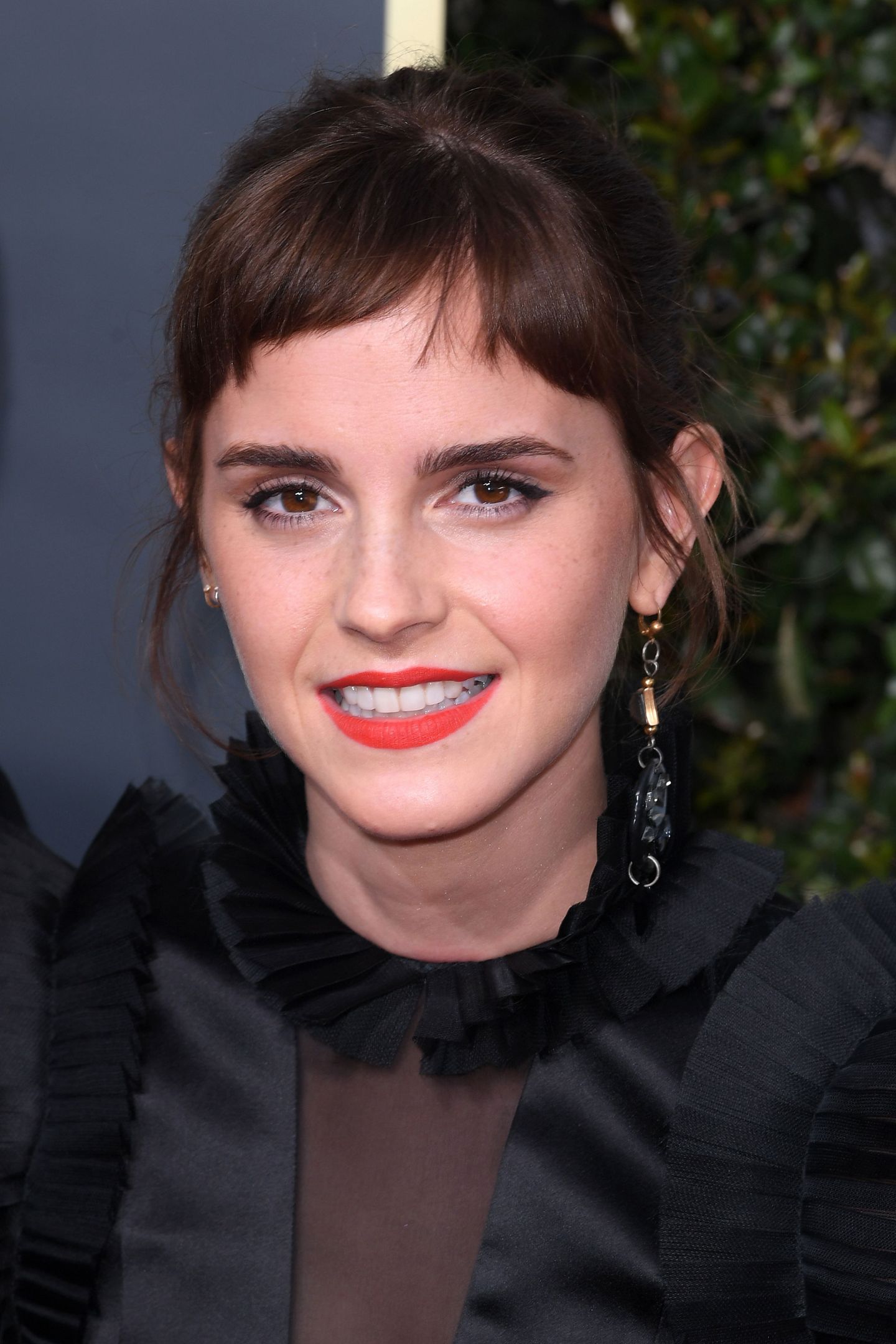 Emma Watson: Nude & Bold Lips: El Beauty Look de los Golden Globes 2018